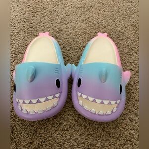 Kids Shark Sandals - Blue and Pink